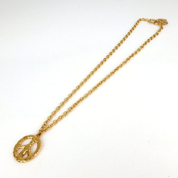 Authentic MOSCHINO Chain Long Pendant Necklace metal [Used] - Picture 1 of 7